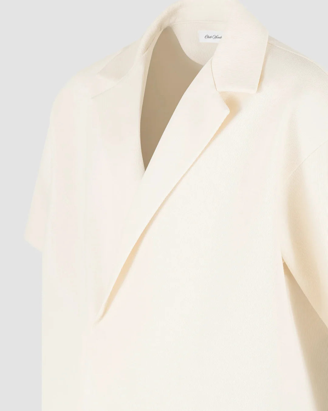 Double-breasted square twill shirt