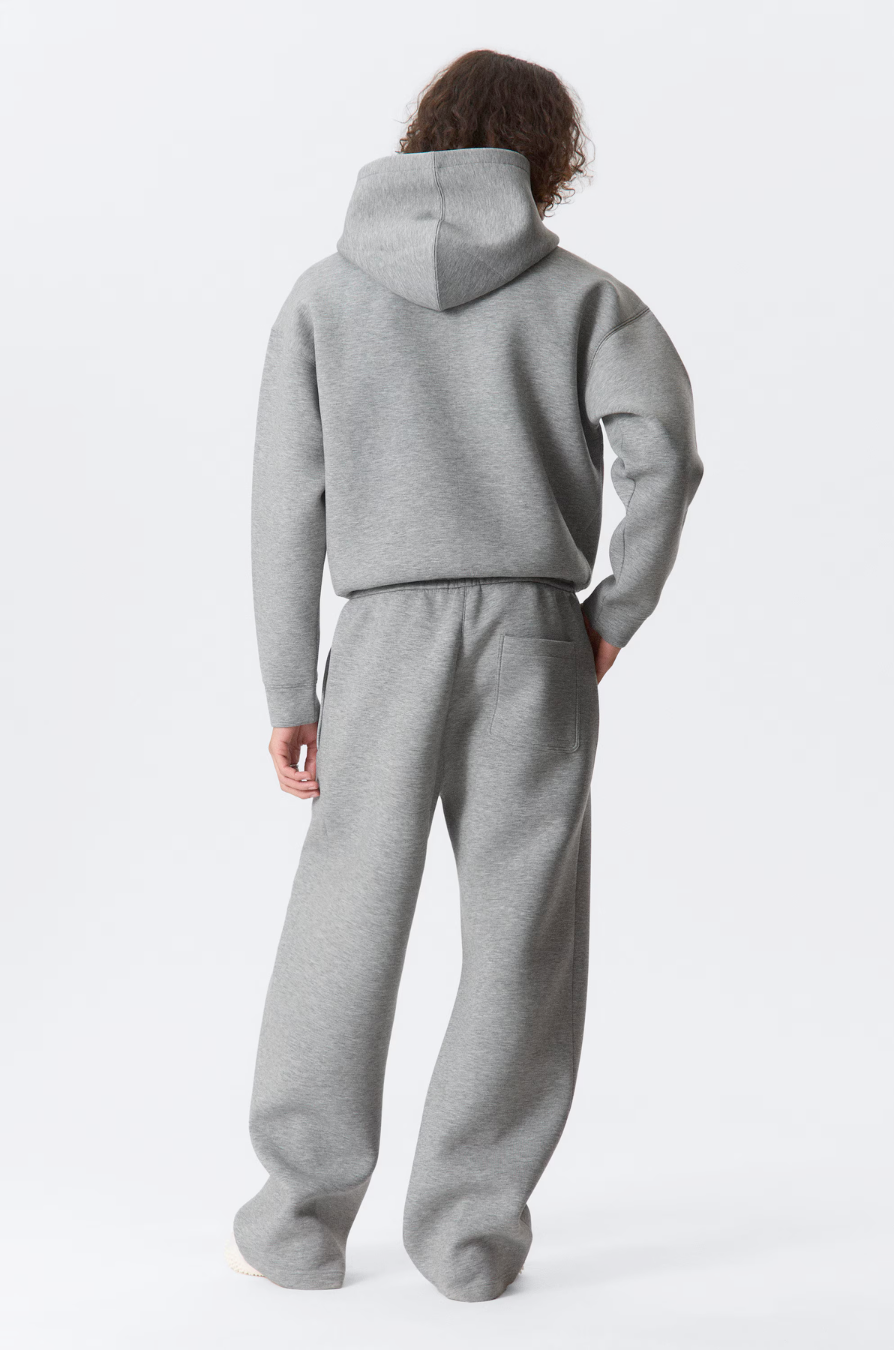 Gray Straight-Leg Baggy Sweatpants