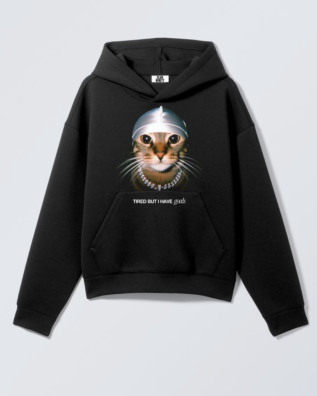 Cat-print hoodie - Club Ninety