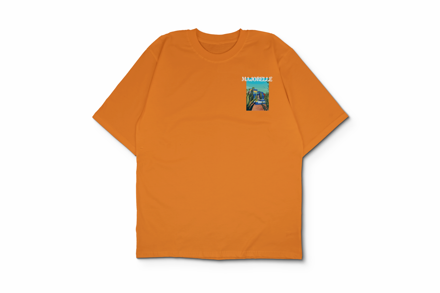 Majorelle Orange Oversized T-shirt - Marrakesh Brand™️