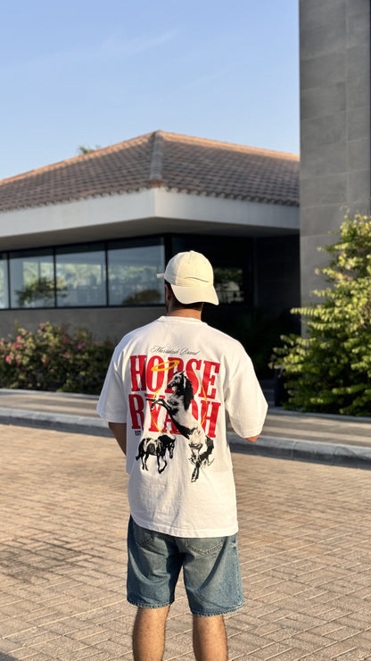 Riyadh Horse White Tee| Marrakech Brand