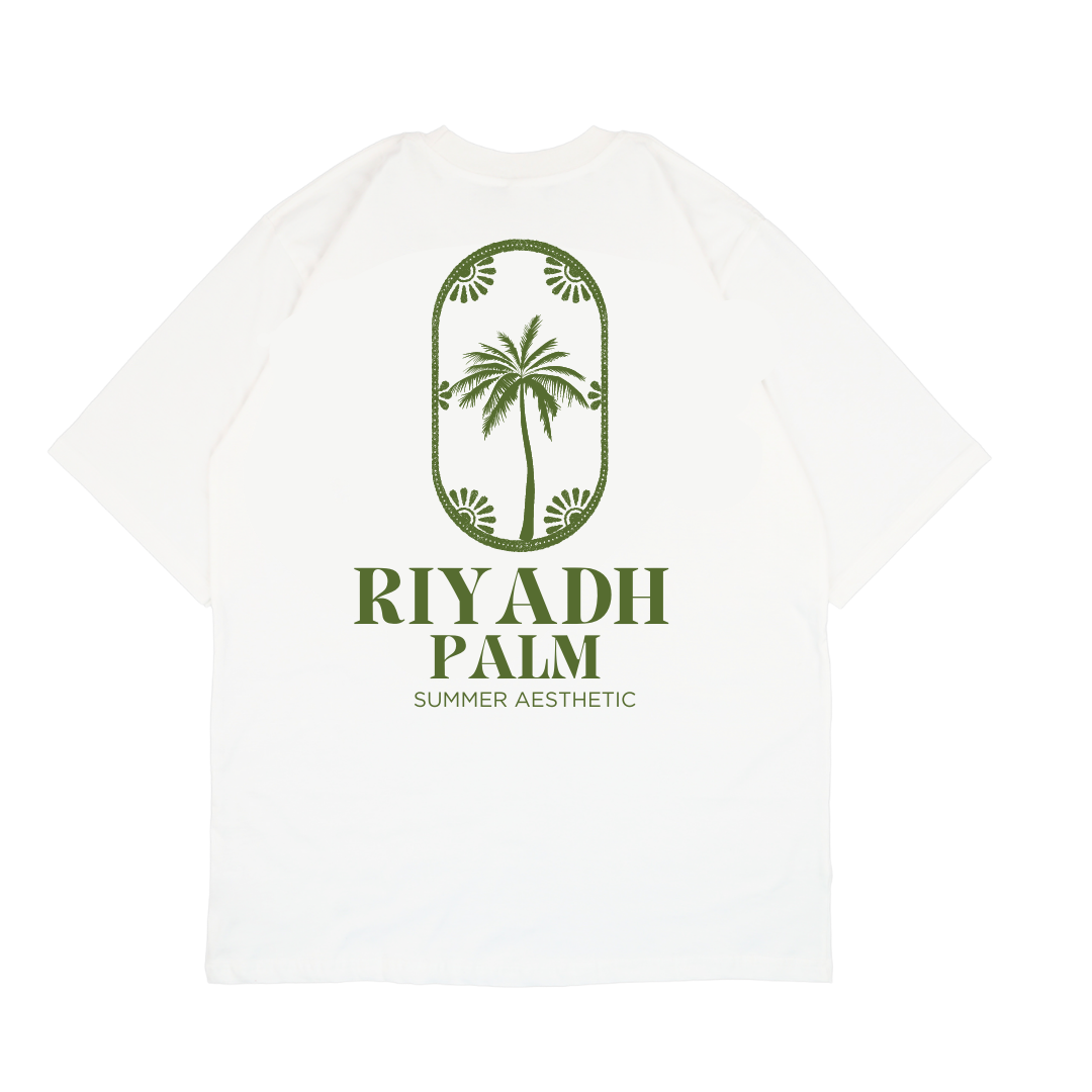 ٍRIYADH PALM White T-SHIRT OVERSIZED - Marrakesh Brand™️