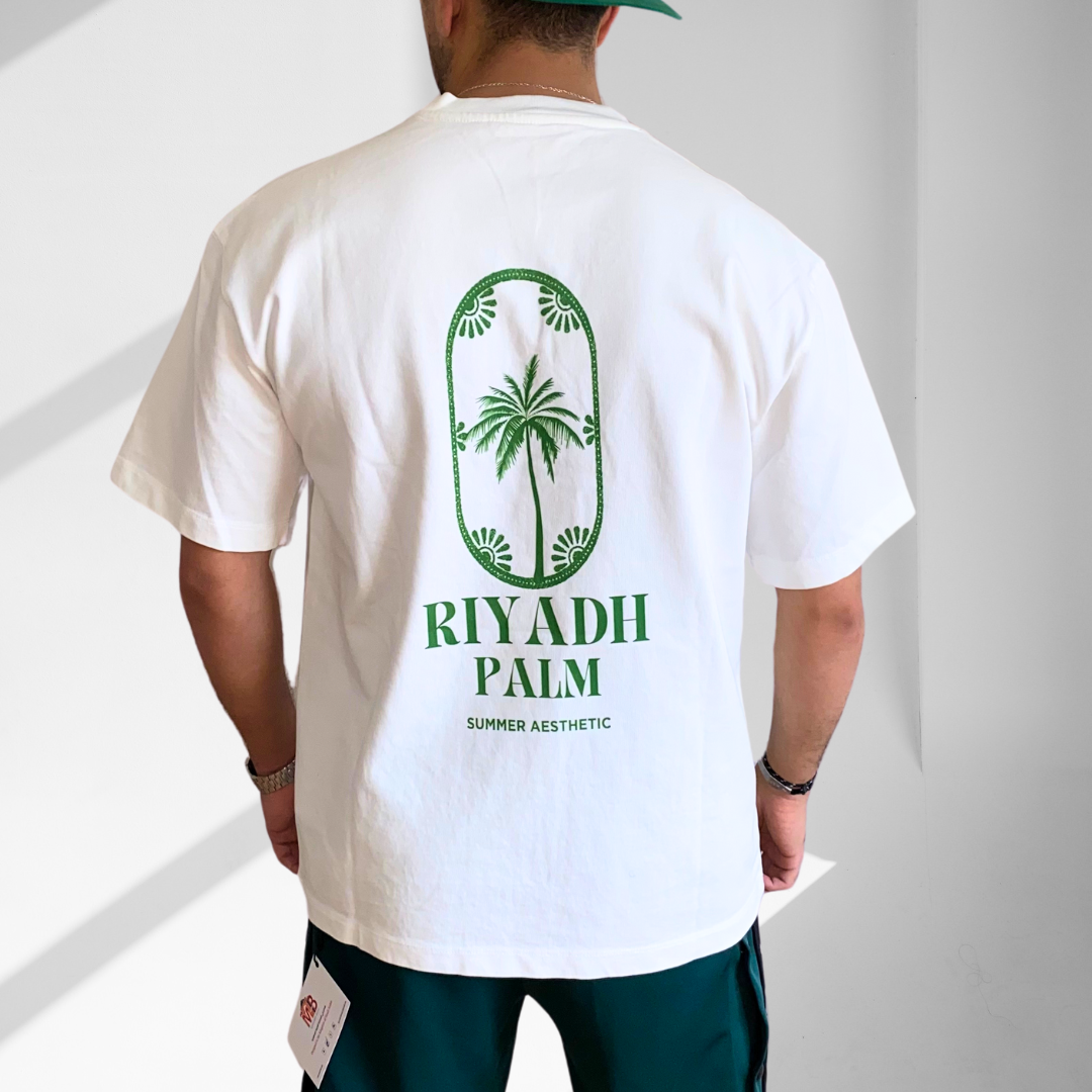 ٍRIYADH PALM White T-SHIRT OVERSIZED - Marrakesh Brand™️