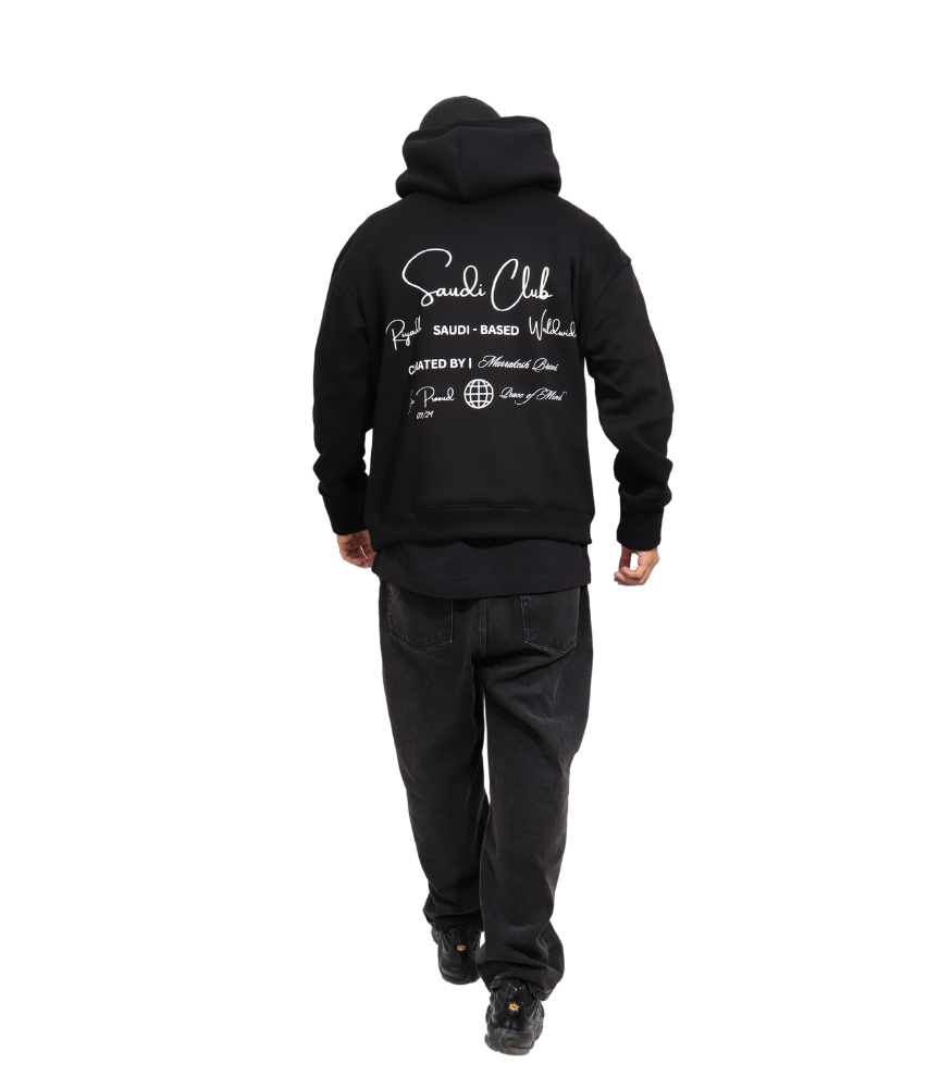 Saudi Club hoodie Black | Marrakesh Brand