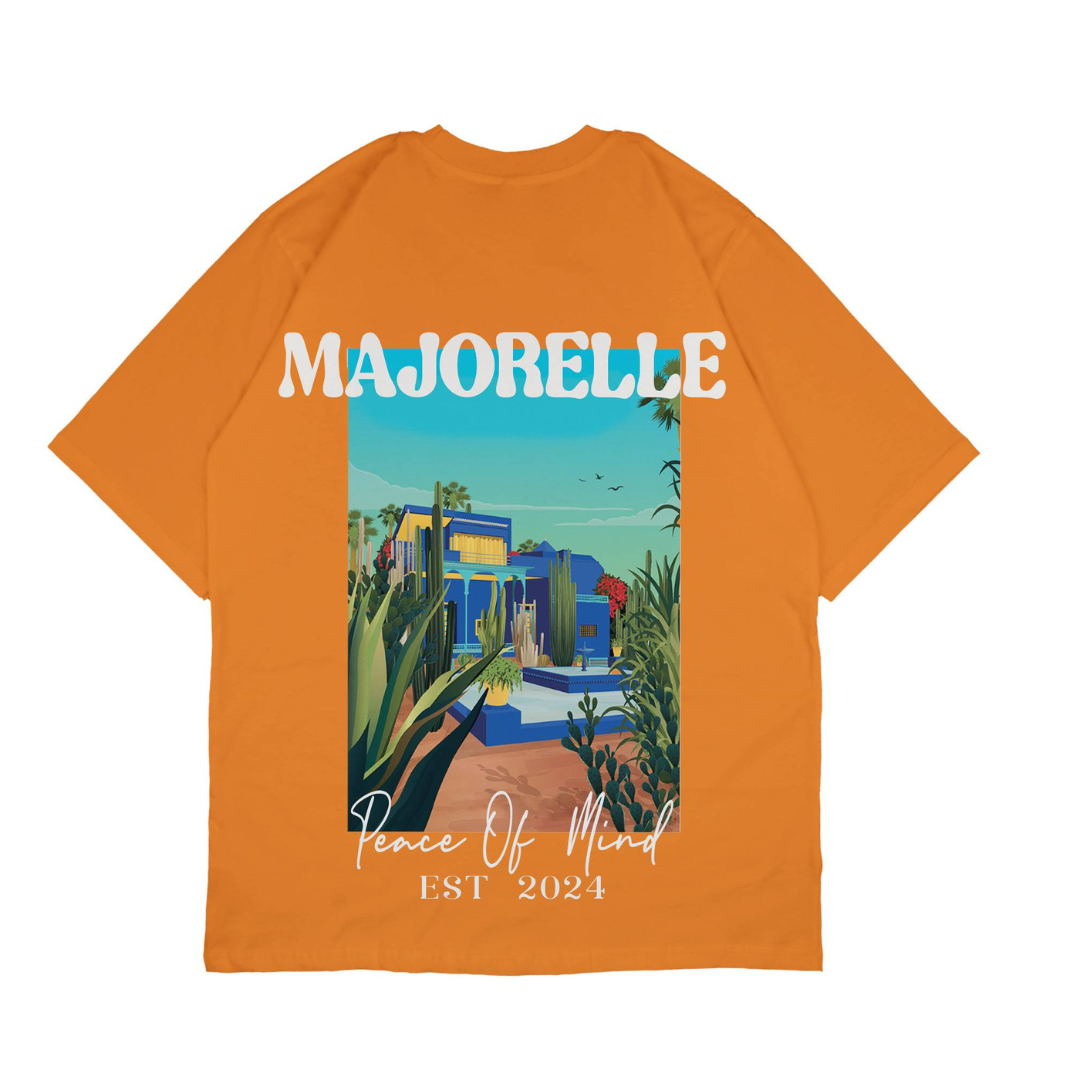 Majorelle Orange Oversized T-shirt - Marrakesh Brand™️