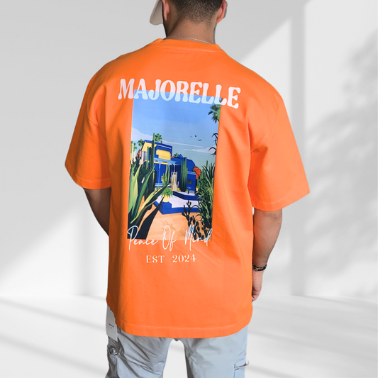 Majorelle Orange Oversized T-shirt - Marrakesh Brand™️