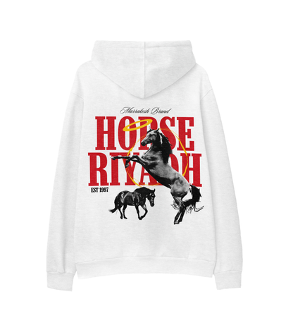 horse riyadh hoodie white | Marrakesh Brand